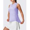 image:imageTBMPOY Womens Sleeveless Golf Shirts Ladies Lightweight Quick Dry UPF 50 Polo Shirts for Tennis Tank TopsLight Purple