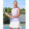 image:imageTBMPOY Womens Sleeveless Golf Shirts Ladies Lightweight Quick Dry UPF 50 Polo Shirts for Tennis Tank TopsLight Purple