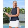image:imageTBMPOY Womens Sleeveless Golf Shirts Ladies Lightweight Quick Dry UPF 50 Polo Shirts for Tennis Tank TopsNavy Blue
