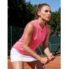 image:imageTBMPOY Womens Sleeveless Golf Shirts Ladies Lightweight Quick Dry UPF 50 Polo Shirts for Tennis Tank TopsRose Red