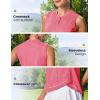 image:imageTBMPOY Womens Sleeveless Golf Shirts Ladies Lightweight Quick Dry UPF 50 Polo Shirts for Tennis Tank TopsRose Red