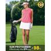 image:imageTBMPOY Womens Sleeveless Golf Shirts Ladies Lightweight Quick Dry UPF 50 Polo Shirts for Tennis Tank TopsRose Red