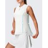 image:imageTBMPOY Womens Sleeveless Golf Shirts Ladies Lightweight Quick Dry UPF 50 Polo Shirts for Tennis Tank TopsWhite
