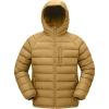 image:imageTBMPOY Mens Puffer Jacket Lightweight Hooded Winter Warm WaterResistant Coat for Ski Casual TravelBrown Yellow