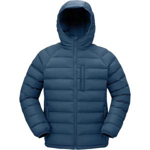 image:imageTBMPOY Mens Puffer Jacket Lightweight Hooded Winter Warm WaterResistant Coat for Ski Casual TravelDeep Blue