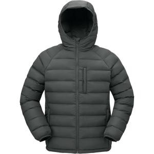 image:imageTBMPOY Mens Puffer Jacket Lightweight Hooded Winter Warm WaterResistant Coat for Ski Casual TravelDeep Gray