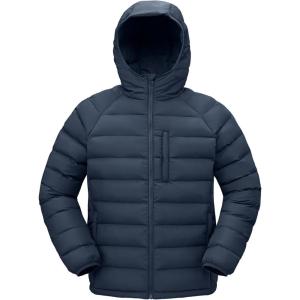 image:imageTBMPOY Mens Puffer Jacket Lightweight Hooded Winter Warm WaterResistant Coat for Ski Casual TravelNavy Blue
