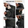 image:imageTBMPOY Mens Water Resistant Cargo Work Pants Ripstop Tactical Hiking Military Construction Outdoor Pants 10 PocketsBlack