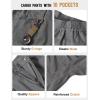image:imageTBMPOY Mens Water Resistant Cargo Work Pants Ripstop Tactical Hiking Military Construction Outdoor Pants 10 PocketsDark Grey