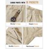image:imageTBMPOY Mens Water Resistant Cargo Work Pants Ripstop Tactical Hiking Military Construction Outdoor Pants 10 PocketsKhaki