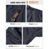 image:imageTBMPOY Mens Water Resistant Cargo Work Pants Ripstop Tactical Hiking Military Construction Outdoor Pants 10 PocketsNavy