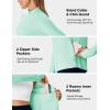 image:imageTBMPOY Womens Packable UPF 50 Sun Protection Athletic Jacket Lightweight Full Zip Long Sleeve Workout Hiking SPF ShirtAqua