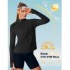 image:imageTBMPOY Womens Packable UPF 50 Sun Protection Athletic Jacket Lightweight Full Zip Long Sleeve Workout Hiking SPF ShirtBlack