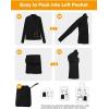 image:imageTBMPOY Womens Packable UPF 50 Sun Protection Athletic Jacket Lightweight Full Zip Long Sleeve Workout Hiking SPF ShirtBlack
