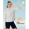 image:imageTBMPOY Womens Packable UPF 50 Sun Protection Athletic Jacket Lightweight Full Zip Long Sleeve Workout Hiking SPF ShirtGrey
