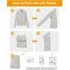 image:imageTBMPOY Womens Packable UPF 50 Sun Protection Athletic Jacket Lightweight Full Zip Long Sleeve Workout Hiking SPF ShirtGrey