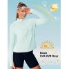 image:imageTBMPOY Womens Packable UPF 50 Sun Protection Athletic Jacket Lightweight Full Zip Long Sleeve Workout Hiking SPF ShirtLight Blue