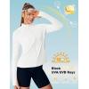 image:imageTBMPOY Womens Packable UPF 50 Sun Protection Athletic Jacket Lightweight Full Zip Long Sleeve Workout Hiking SPF ShirtWhite