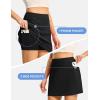 image:imageTBMPOY 16 Womens Tennis Skirts with Shorts Golf Skorts UPF100 High Waist 3 Pockets for Athletic Workouts Casual PickleballBlack