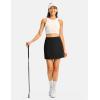 image:imageTBMPOY 16 Womens Tennis Skirts with Shorts Golf Skorts UPF100 High Waist 3 Pockets for Athletic Workouts Casual PickleballBlack