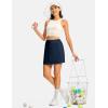 image:imageTBMPOY 16 Womens Tennis Skirts with Shorts Golf Skorts UPF100 High Waist 3 Pockets for Athletic Workouts Casual PickleballNavy