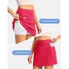 image:imageTBMPOY 16 Womens Tennis Skirts with Shorts Golf Skorts UPF100 High Waist 3 Pockets for Athletic Workouts Casual PickleballRose Red
