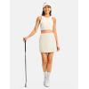 image:imageTBMPOY 16 Womens Tennis Skirts with Shorts Golf Skorts UPF100 High Waist 3 Pockets for Athletic Workouts Casual PickleballWhite