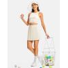 image:imageTBMPOY 16 Womens Tennis Skirts with Shorts Golf Skorts UPF100 High Waist 3 Pockets for Athletic Workouts Casual PickleballWhite