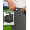 image:imageTBMPOY Mens 9 Stretch Golf Shorts Quick Dry Lightweight Flat Front Casual Dress Shorts for Work Business Travel HikingDark Grey