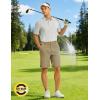 image:imageTBMPOY Mens 9 Stretch Golf Shorts Quick Dry Lightweight Flat Front Casual Dress Shorts for Work Business Travel HikingKhaki