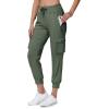 image:imageTBMPOY Womens Cargo Pants Lightweight Hiking Joggers Casual Travel Sweatpants Quick Dry Outdoor Trip Work 6 PocketsArmy Green