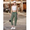 image:imageTBMPOY Womens Cargo Pants Lightweight Hiking Joggers Casual Travel Sweatpants Quick Dry Outdoor Trip Work 6 PocketsArmy Green