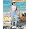 image:imageTBMPOY Womens Cargo Pants Lightweight Hiking Joggers Casual Travel Sweatpants Quick Dry Outdoor Trip Work 6 PocketsBaby Blue