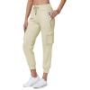 image:imageTBMPOY Womens Cargo Pants Lightweight Hiking Joggers Casual Travel Sweatpants Quick Dry Outdoor Trip Work 6 PocketsBeige