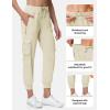 image:imageTBMPOY Womens Cargo Pants Lightweight Hiking Joggers Casual Travel Sweatpants Quick Dry Outdoor Trip Work 6 PocketsBeige