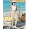 image:imageTBMPOY Womens Cargo Pants Lightweight Hiking Joggers Casual Travel Sweatpants Quick Dry Outdoor Trip Work 6 PocketsBeige