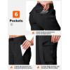 image:imageTBMPOY Womens Cargo Pants Lightweight Hiking Joggers Casual Travel Sweatpants Quick Dry Outdoor Trip Work 6 PocketsBlack