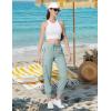 image:imageTBMPOY Womens Cargo Pants Lightweight Hiking Joggers Casual Travel Sweatpants Quick Dry Outdoor Trip Work 6 PocketsBlue