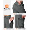 image:imageTBMPOY Womens Cargo Pants Lightweight Hiking Joggers Casual Travel Sweatpants Quick Dry Outdoor Trip Work 6 PocketsDark Grey