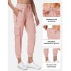 image:imageTBMPOY Womens Cargo Pants Lightweight Hiking Joggers Casual Travel Sweatpants Quick Dry Outdoor Trip Work 6 PocketsPink