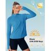 image:imageTBMPOY Womens Packable UPF 50 Sun Protection Athletic Jacket Lightweight Full Zip Long Sleeve Workout Hiking SPF ShirtCobalt Blue