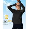 image:imageTBMPOY Womens UPF 50 Sun Hoodie UV Protection Hiking Shirts Long Sleeve Lightweight Quick Dry Tops for Outdoor FishingBlack
