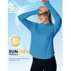image:imageTBMPOY Womens UPF 50 Sun Hoodie UV Protection Hiking Shirts Long Sleeve Lightweight Quick Dry Tops for Outdoor FishingCobalt Blue