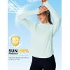 image:imageTBMPOY Womens UPF 50 Sun Hoodie UV Protection Hiking Shirts Long Sleeve Lightweight Quick Dry Tops for Outdoor FishingLight Blue