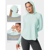 image:imageTBMPOY Womens UPF 50 Sun Hoodie UV Protection Hiking Shirts Long Sleeve Lightweight Quick Dry Tops for Outdoor FishingLight Blue