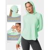 image:imageTBMPOY Womens UPF 50 Sun Hoodie UV Protection Hiking Shirts Long Sleeve Lightweight Quick Dry Tops for Outdoor FishingLight Green