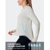 image:imageTBMPOY Womens UPF 50 Sun Hoodie UV Protection Hiking Shirts Long Sleeve Lightweight Quick Dry Tops for Outdoor FishingLight Grey