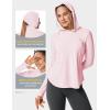 image:imageTBMPOY Womens UPF 50 Sun Hoodie UV Protection Hiking Shirts Long Sleeve Lightweight Quick Dry Tops for Outdoor FishingLight Pink