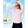 image:imageTBMPOY Womens UPF 50 Sun Hoodie UV Protection Hiking Shirts Long Sleeve Lightweight Quick Dry Tops for Outdoor FishingLight Pink