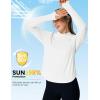 image:imageTBMPOY Womens UPF 50 Sun Hoodie UV Protection Hiking Shirts Long Sleeve Lightweight Quick Dry Tops for Outdoor FishingWhite